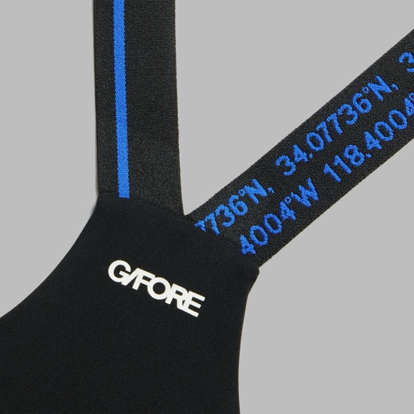 New G/FORE CONTRAST SOFT TECH OPS SCULPT SPORTS BRA Onyx black and blue - Picture 5 of 5